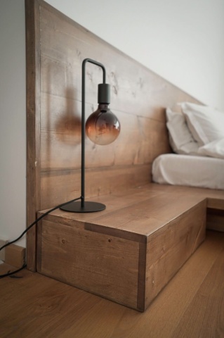Pat lemn masiv pin cu noptiere, model Artemis, grinzi solide rustice, 140 cm, 160 cm, 180 cm sau 200 cm - Img 3