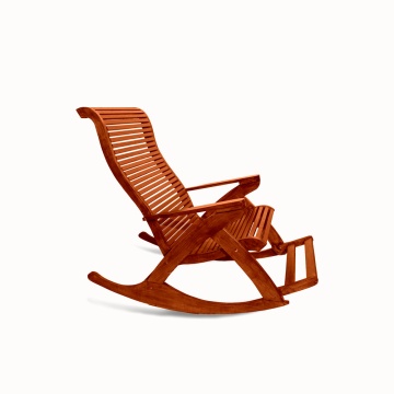 Scaun Balansoar Lemn Masiv Romina, finisaj TEK, 132 x 72 x 120 cm - Img 1