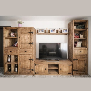 Set living Mugur de Fluier din lemn masiv pin, 4 piese mobilier - Img 3