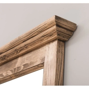 Set mobilier de baie Ohanna lemn masiv, masca un lavoar + oglinda, 120 x 51 x 75 cm - Img 4