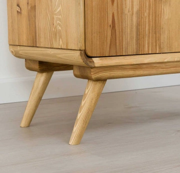 Set mobilier de baie Sahara, 4 piese, Lemn masiv rustic - Img 4