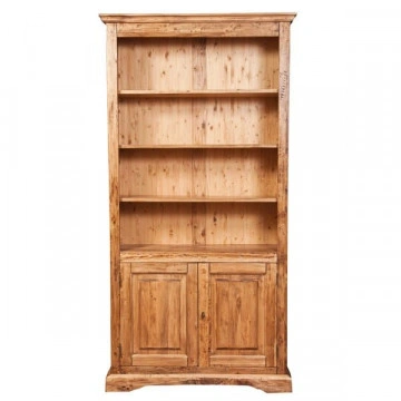 Biblioteca Dolce Toscana lemn masiv de tei natur antik, 108 x 38 x 211 cm - Img 2