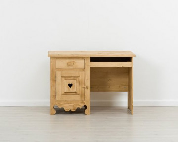 Birou Cabana cu 1 usa si 1 sertar, lemn masiv rustic, 110 x 65 x 76 cm - Img 6