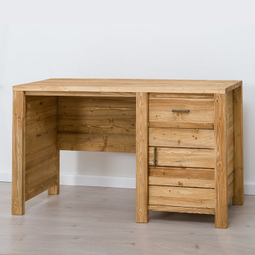 Birou cu 1 usa si 1 sertar Colibri, Lemn masiv rustic, 120 x 50 x 80 cm - Img 7