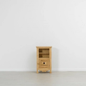 Comoda Cabana cu 1 usa si nisa Lemn masiv rustic, 55 x 30 x 91 cm - Img 3