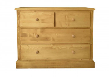 Comoda dormitor Valence cu 4 sertare, Lemn masiv, 120 x 48 x 90 cm - Img 1