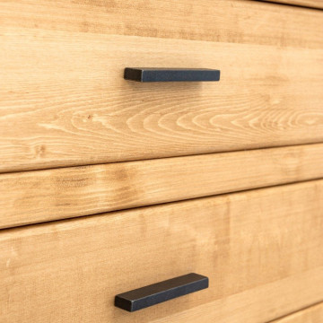 Comoda Ecuador cu 6 sertare, Lemn masiv rustic, 120 x 48 x 90 cm - Img 5