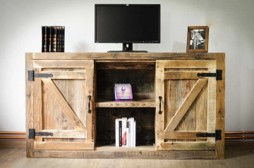 Comoda Kavala, lemn masiv pin, 150 x 38 x 80 cm - Img 6