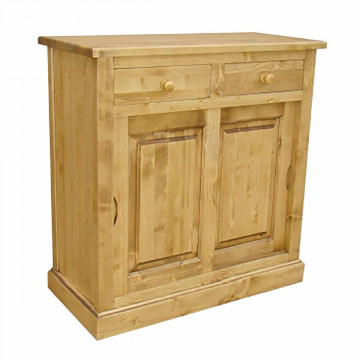Comoda pantofi lemn masiv Apuseni cu 2 usi culisante si 2 sertare, 100 x 47 x 102 cm - Img 3