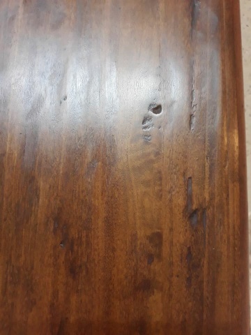 Comoda Toscana 2 usi si 2 sertare lemn masiv tei, nuc antik, 110 x 45 x 103 cm - Img 6