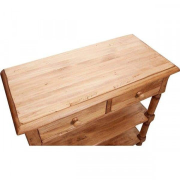 Consola Dolce Toscana cu 2 sertare natur antik, 80 x 38 x 80 cm - Img 6