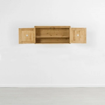Corp de bucatarie Cabana, suspendat cu 2 usi, lemn masiv rustic, 100 x 38 x 50 cm - Img 4