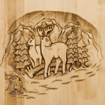 Dulap 1 usa si 2 sertare Rustic Chalet, Lemn masiv rustic, 75 x 55 x 200 cm - Img 7