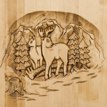 Dulap 1 usa si 2 sertare Ursul Carpatin, Lemn masiv rustic, 75 x 55 x 200 cm - Img 7