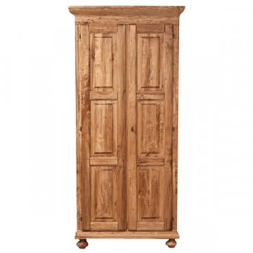 Dulap Toscana cu 2 usi lemn masiv tei, natur antik, 100 x 50 x 210 cm - Img 6