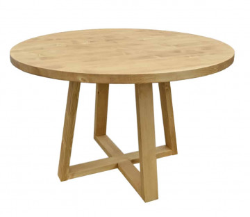 Masa rotunda lemn masiv Gloria, model D010, Ø 120 x H 76 cm - Img 2