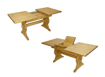 Masa Rustica extensibila Apuseni din Lemn Masiv, 140/180 x 80 x 78 cm - Img 4