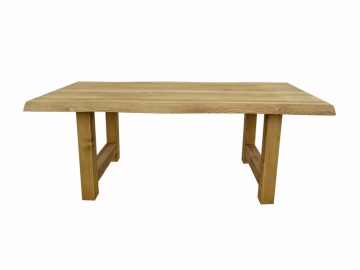 Masa Rustica Trunchi de Arbore lemn masiv, 200 x 100 cm - Img 3