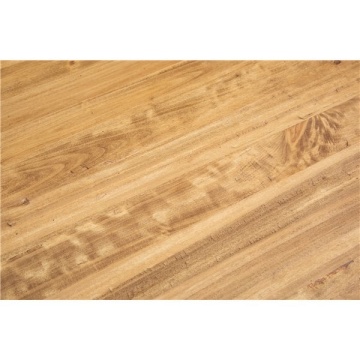 Masa Toscana fixa cu 1 sertar lemn masiv tei, alb unt + natur antik, 140 x 80 x 80 cm - Img 6