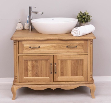 Masca de baie lemn masiv stejar Classy Julietta Stejar Wild, 100 x 57 x 75 cm