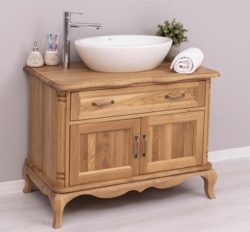Masca de baie lemn masiv stejar Classy Julietta Stejar Wild, 100 x 57 x 75 cm - Img 2