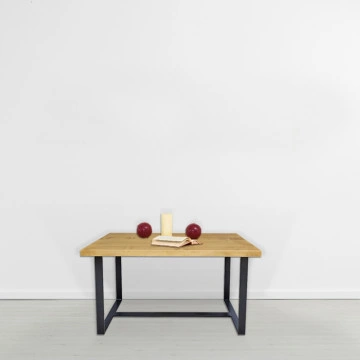 Masuta de cafea lemn masiv Industrial Wood, 100 x 50 x 45 cm - Img 2