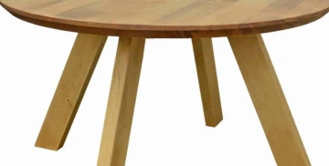 Masuta de cafea rotunda, lemn masiv Gloria, model B002, Ø 80 x H 48 cm - Img 2