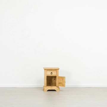 Noptiera 1 usa si 1 sertar Rustic Chalet, Lemn masiv rustic, 42 x 35 x 60 cm - Img 5