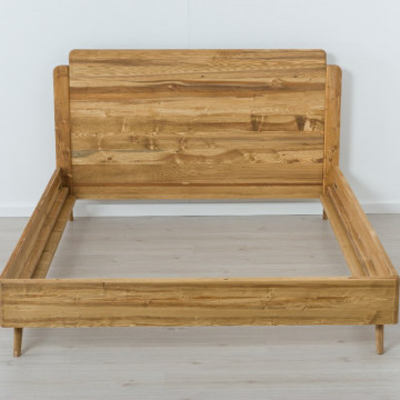 Pat lemn masiv Sahara, Lemn masiv rustic, 140 cm, 160 cm sau 180 x 200 cm - Img 5