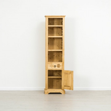 Biblioteca 1 usa si 1 sertar Rustic Chalet, Lemn masiv rustic, 52 x 38 x 200 cm - Img 3
