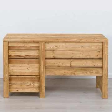 Birou cu 1 usa si 1 sertar Colibri, Lemn masiv rustic, 120 x 50 x 80 cm - Img 8