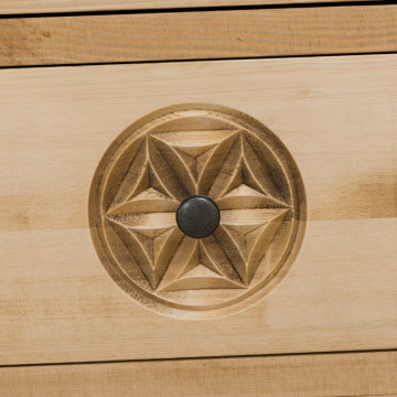 Bufet bucatarie 8 usi si 5 sertare Rustic Chalet, Lemn masiv rustic, 200 x 38/46 x 200 cm - Img 7