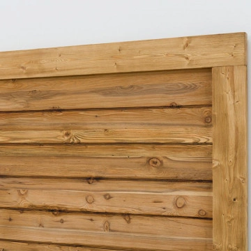 Capat de pat dublu Colibri, tablie cap, Lemn masiv rustic, alege dimensiunea - Img 3