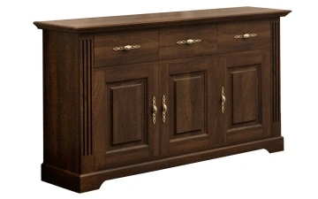 Comoda dormitor Colonial 3 usi si 3 sertare lemn masiv - Img 2