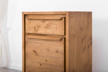 Comoda Lemn Masiv Mexicana, 1 usa si 1 sertar, 52 x 45 x 85 cm - Img 6