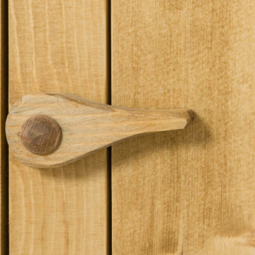 Comoda pantofi Rustic Floare de Colt 2 usi si 1 sertar, Lemn masiv 100 x 42 x 107 cm - Img 6