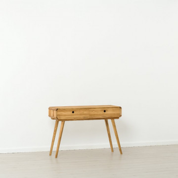 Consola cu 2 sertare Sahara, Lemn masiv rustic, 110 x 40 x 78 cm - Img 4