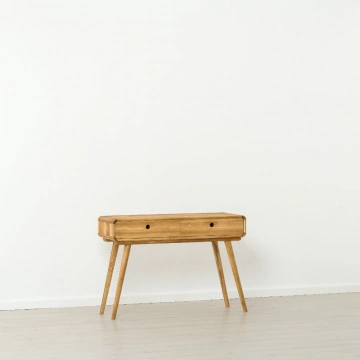 Consola cu 2 sertare Sahara, Lemn masiv rustic, 110 x 40 x 78 cm - Img 4