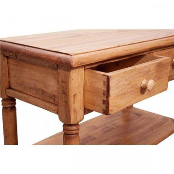 Consola Dolce Toscana cu 2 sertare natur antik, 80 x 38 x 80 cm - Img 2