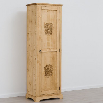 Dulap 1 usa Rustic Chalet, Lemn masiv rustic, 65 x 46 x 200 cm - Img 4
