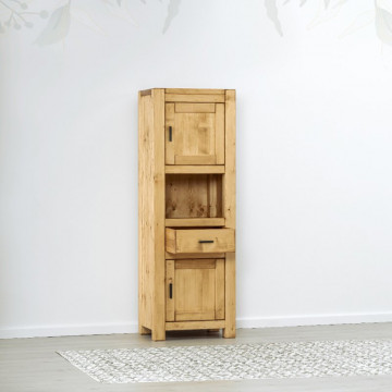 Dulap 2 usi, 1 sertar si nisa Ecuador, Lemn masiv rustic, 61 x 46 x 180 cm - Img 3