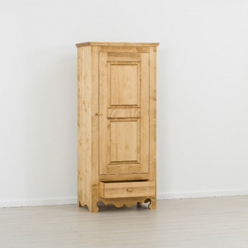 Dulap Cabana cu 1 usa 1 sertar, Lemn masiv rustic, 83 x 55 x 185 cm - Img 3