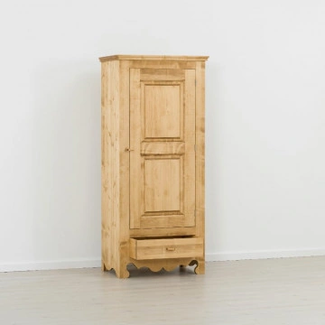 Dulap Cabana cu 1 usa 1 sertar, Lemn masiv rustic, 83 x 55 x 185 cm - Img 3