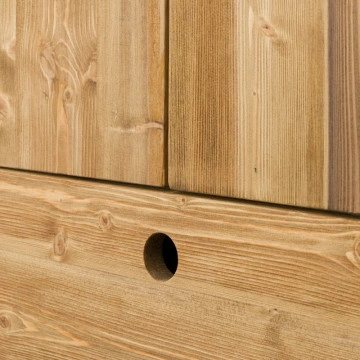 Dulap cu 2 usi 1 sertar Sahara, Lemn masiv rustic, 95 x 55 x 200 cm - Img 5