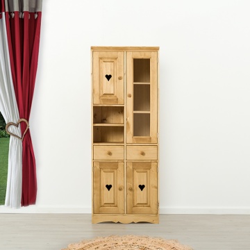 Dulap de baie dublu Rustic Cabana din lemn masiv 80 x 38 x 180 cm