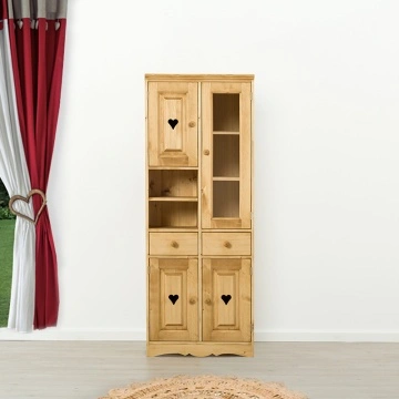 Dulap de baie dublu Rustic Cabana din lemn masiv 80 x 38 x 180 cm