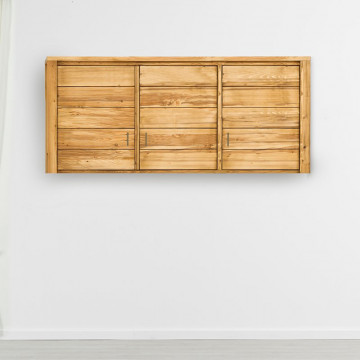 Dulap suspendat cu 3 usi Colibri, Lemn masiv rustic, 180 x 40 x 70 cm - Img 1