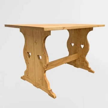 Masa / Consola rustica Garofita lemn masiv, 120 x 80 x 75 cm - Img 3