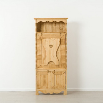 Masa de cioban Cabana cu 3 usi, lemn masiv rustic, 94 x 41 x 210 cm - Img 2