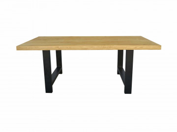 Masa lemn masiv Industrial Wood, 200 x 100 x 78 cm - Img 3